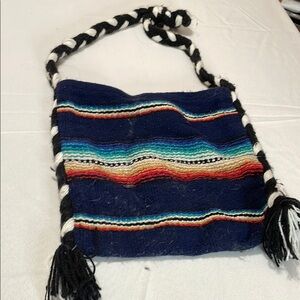 Multicolor Woven Shoulder Bag